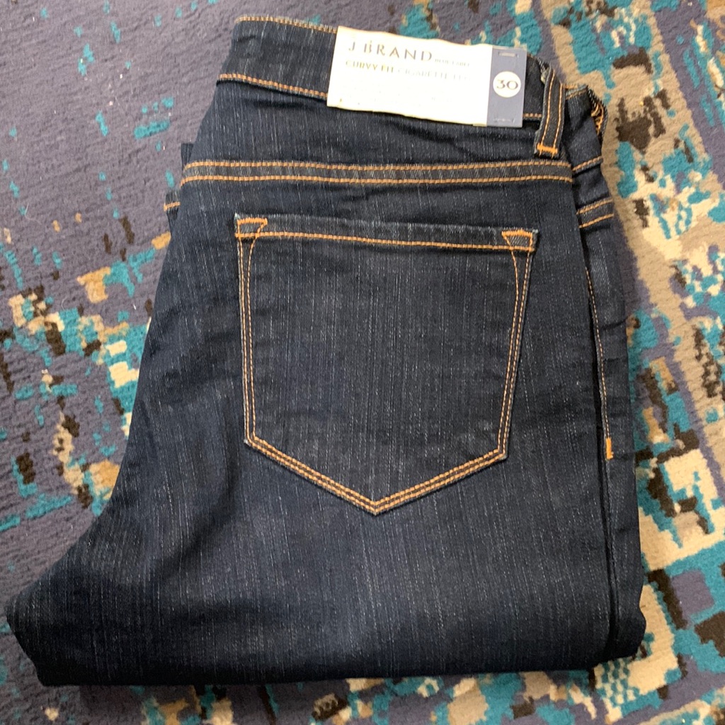 J Brand Blue Label Curvy Fit Cigarette Leg Ink